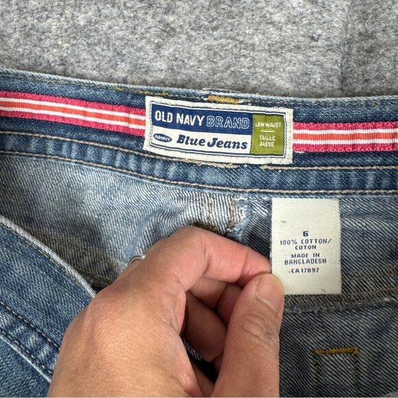 Old Navy Vintage Denim Y2K  90s 2000s Women's Blue Jeans Low Waist Size 6 - Picture 9 of 14
